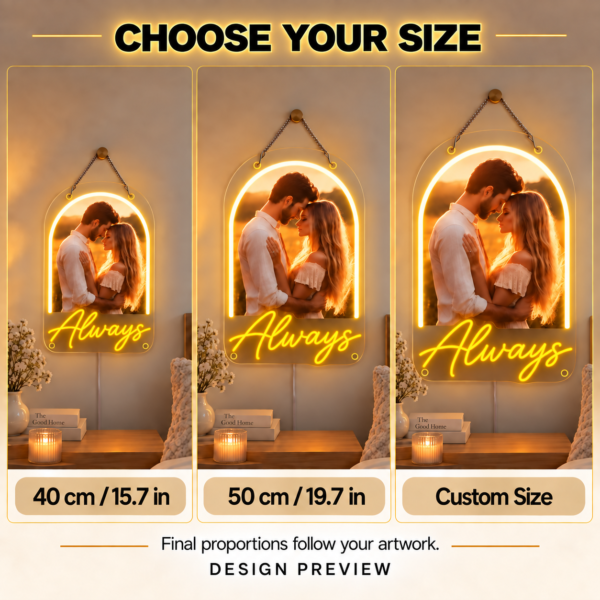 p982-07-solid-colors-v4 Custom Couple Photo LED Neon Sign – Personalized ‘Always’ Romantic Wall Art