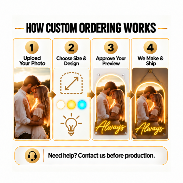 p982-09-solid-colors-v4 Custom Couple Photo LED Neon Sign – Personalized ‘Always’ Romantic Wall Art