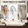 Pretty & Powerful Custom Portrait Mirror – Personalized Rounded Rectangle