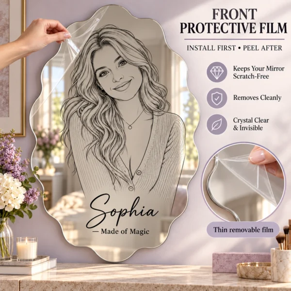 sophia-magic-scalloped-05-film Sophia Made of Magic Custom Portrait Mirror – Personalized Scalloped Oval